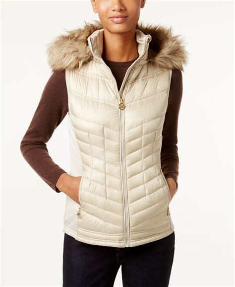 michael kors fake fur vest - Michael Kors puffer vest women's.